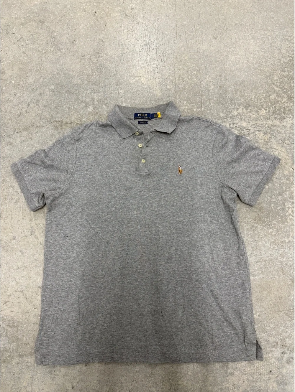 Polo Ralph Lauren Polo Shirt Classic Fit Short Sleeve Grey